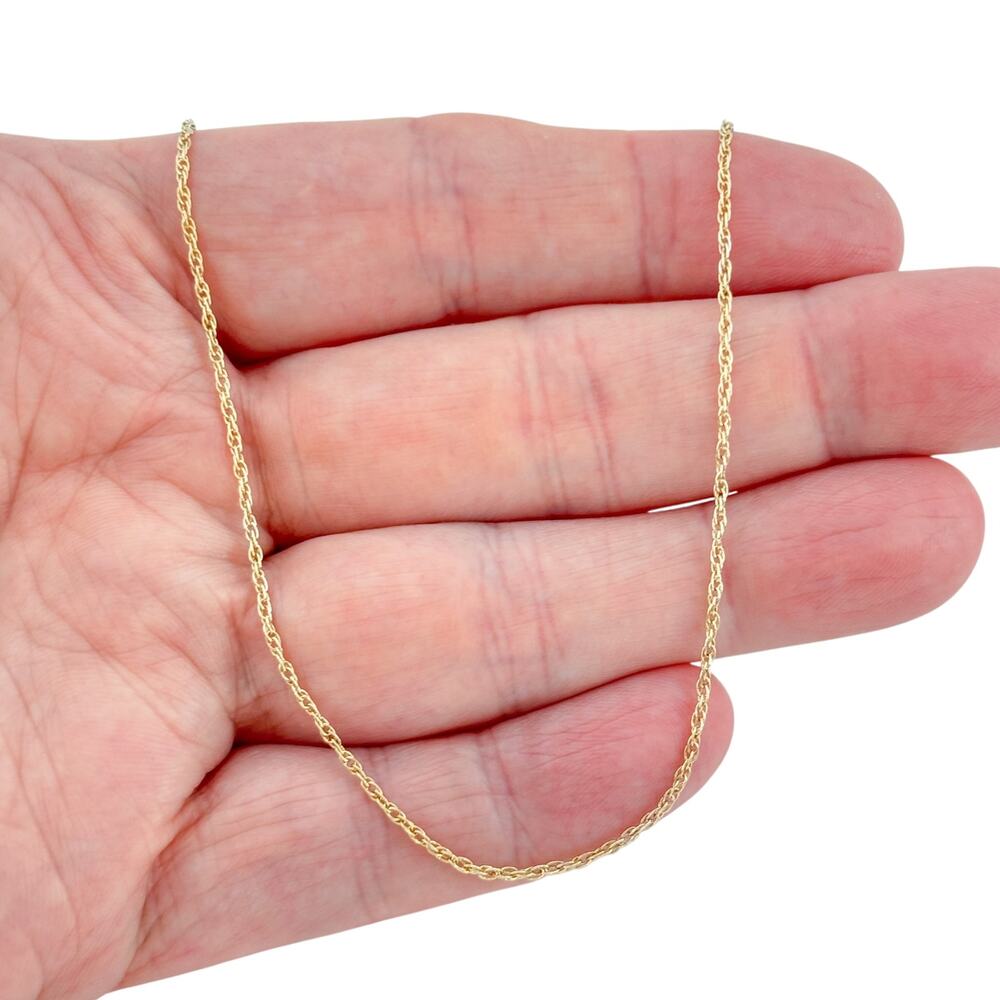 Vintage Gold-Tone Sterling Silver 925 Singapore Chain Necklace 18"